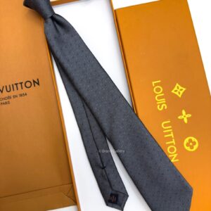 LOUIS VUITTON - Grey MONOGRAM CLASSIC SILK TIE