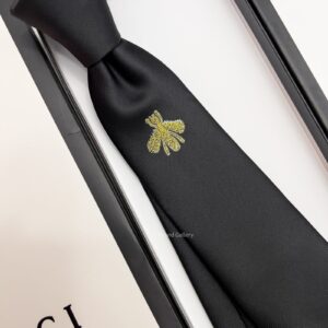 GUCCI - BEE EMBROIDERED SILK TIE