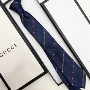 GUCCI - BEE WEB STRIPE SILK TIE