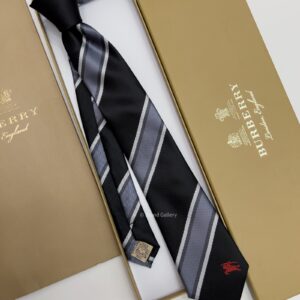 BURBERRY - Black LINED SILK TIE