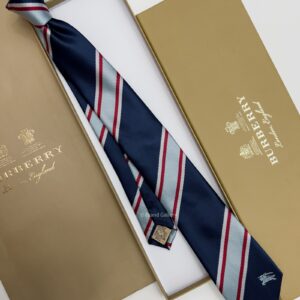 BURBERRY - Navy LINED SILK TIE