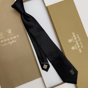BURBERRY - Black SOLID BT SILK TIE