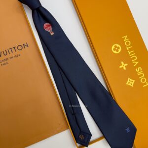 LOUIS VUITTON - Navy BALLOON SILK TIE