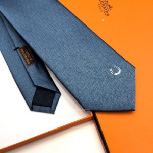 Marine PLAIN HORSESHOE SILK TIE