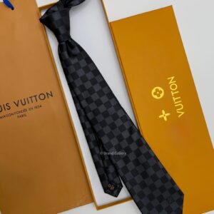 Black DAMIER SILK TIE