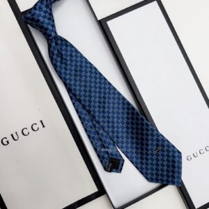 GUCCI - Light Blue GG SILK JACQUARD TIE