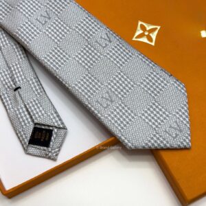 Gris Clair PIED DE POULE SILK TIE