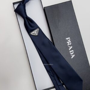 Blue TRIANGLE LOGO SILK TIE