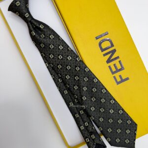 FENDI - Black FF SILK TIE