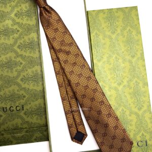 Dark Copper INTERLOCKING GG SILK TIE