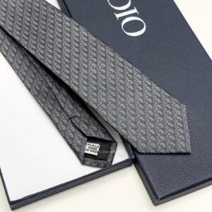Dark Grey OBLIQUE SILK TIE