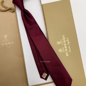 BURBERRY - Dark Red SOLID BT SILK TIE