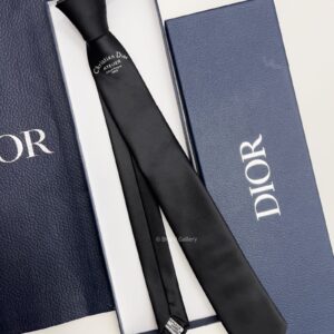 DIOR - Black CHRISTIAN DIOR ICON SILK TIE