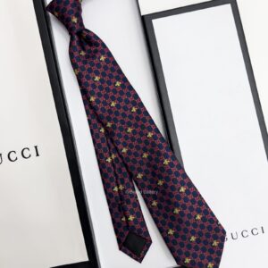 GUCCI - Navy Red GG BEES SILK