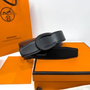 Horseshoe Buckle Black/Havan Reversible Belt