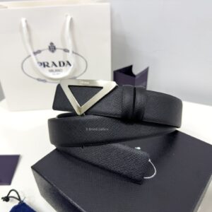 Saffiano Black 35mm Leather Belt