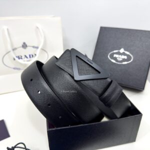 Saffiano Black 35mm Leather Belt