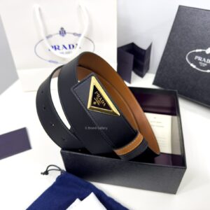 Black/Havan 35mm Reversible Leather Belt