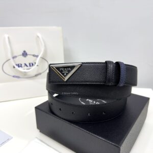 Black/Blue 35mm Reversible Leather Belt