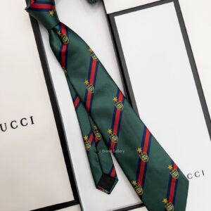 Dark Green WEB CREST SILK TIE