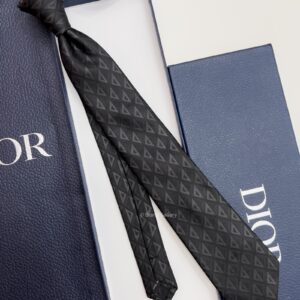 Black CD DIAMOND SILK TIE