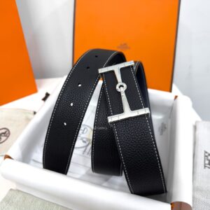 Jumbo Buckle Black/Blue Reversible Belt