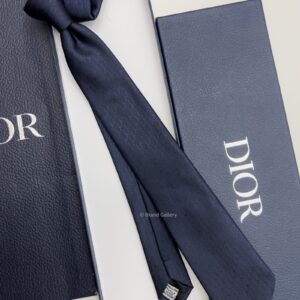 Navy OBLIQUE SILK TIE