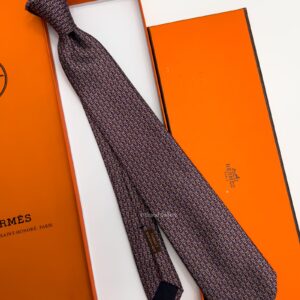 Burgundy LIGHT CHAIN SILK TIE