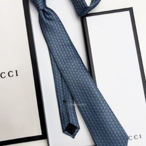 Navy and Sky Blue GG LINKS SILK TIE
