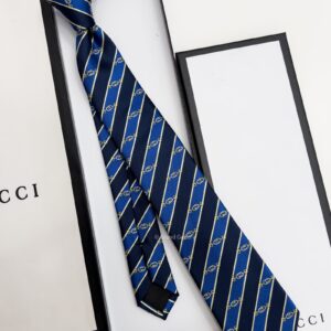 Navy Blue DIAGONAL HORSEBIT SILK TIE