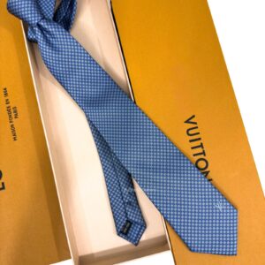 Marine Micro Damier Monogram Silk Tie