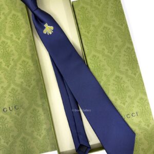 Blue BEE Embroidered Silk Tie