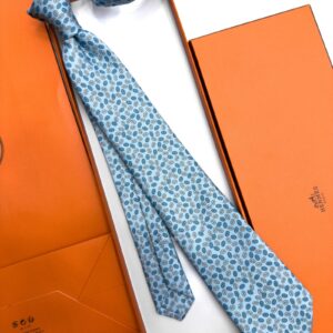 Sky Blue Petits Mailons Soft Silk Tie