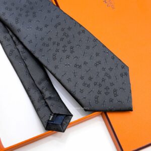 Charcoal Mors Dance Silk Tie