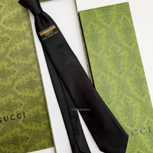 Black SINE AMORE NIHIL SILK TIE