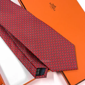 Red H Twist Silk Tie