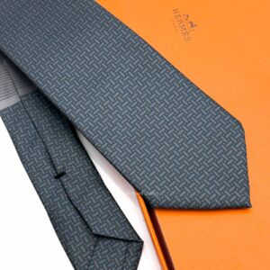 Grey Orange Mosaique du Faubourg Soft Silk Tie