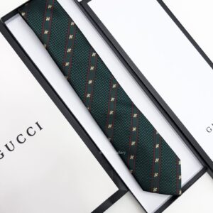 GUCCI - BEE WEB SILK TIE - Green