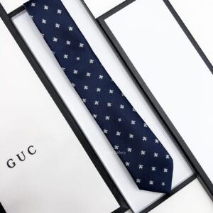 Navy BEE PATTERN SILK TIE
