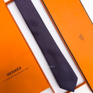 HERMES - Red H CIRCLES SILK TIE