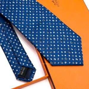 Navy Blue Perspective d'H Soft Silk Tie
