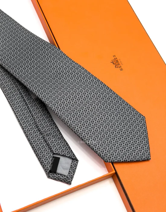 Grey Pont De H Tie - Luxury tie - A&A Brand Gallery Egypt